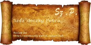 Szádeczky Petra névjegykártya